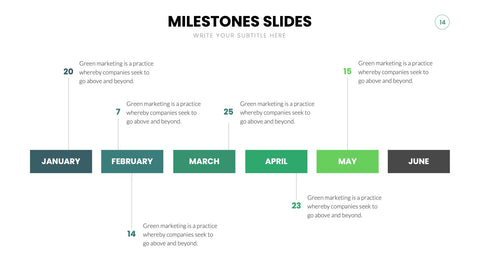 Milestones Infographics for Roadmaps & Timelines