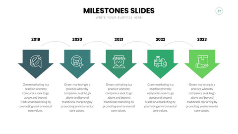 Milestones Infographics for Roadmaps & Timelines