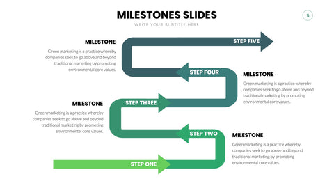 Milestones Infographics for Roadmaps & Timelines