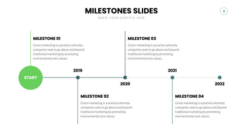 Milestones Infographics for Roadmaps & Timelines