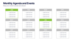 Monthly Agenda and Events Presentation slide 2