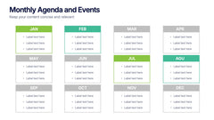 Monthly Agenda and Events Presentation slide 3