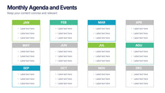 Monthly Agenda and Events Presentation slide 4