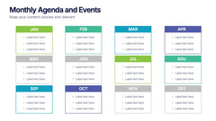 Monthly Agenda and Events Presentation slide 5