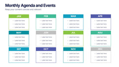 Monthly Agenda and Events Presentation slide 6