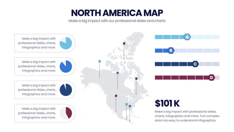 North America Map Infographics