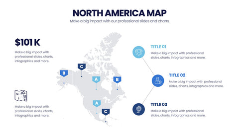 North America Map Infographics