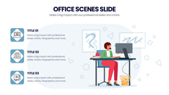 Office Scenes Infographics slide 2