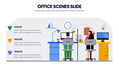 Office Scenes Infographics slide 8