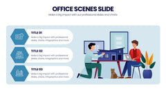 Office Scenes Infographics slide 9