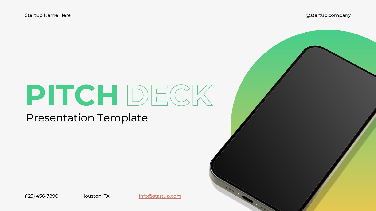Pitch Deck Presentation