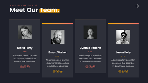 Pitch Deck Startup Presentation Template