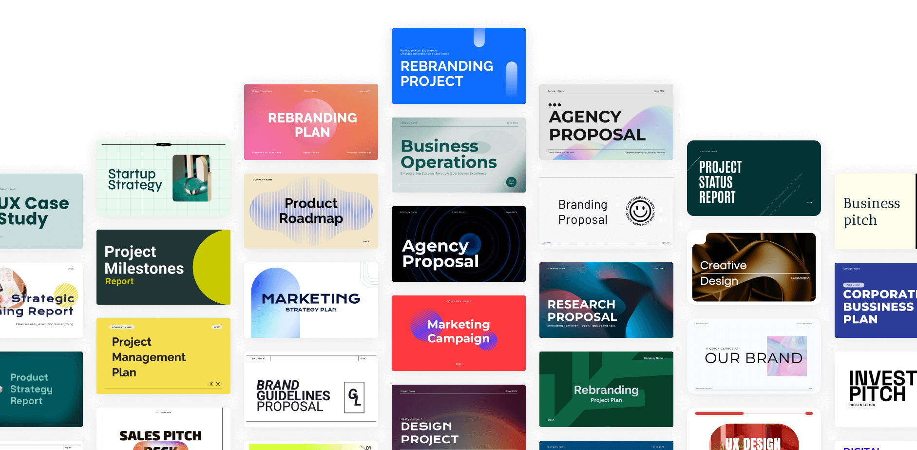 Pitch deck presentation templates