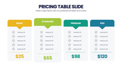 Pricing Table Infographics slide 5