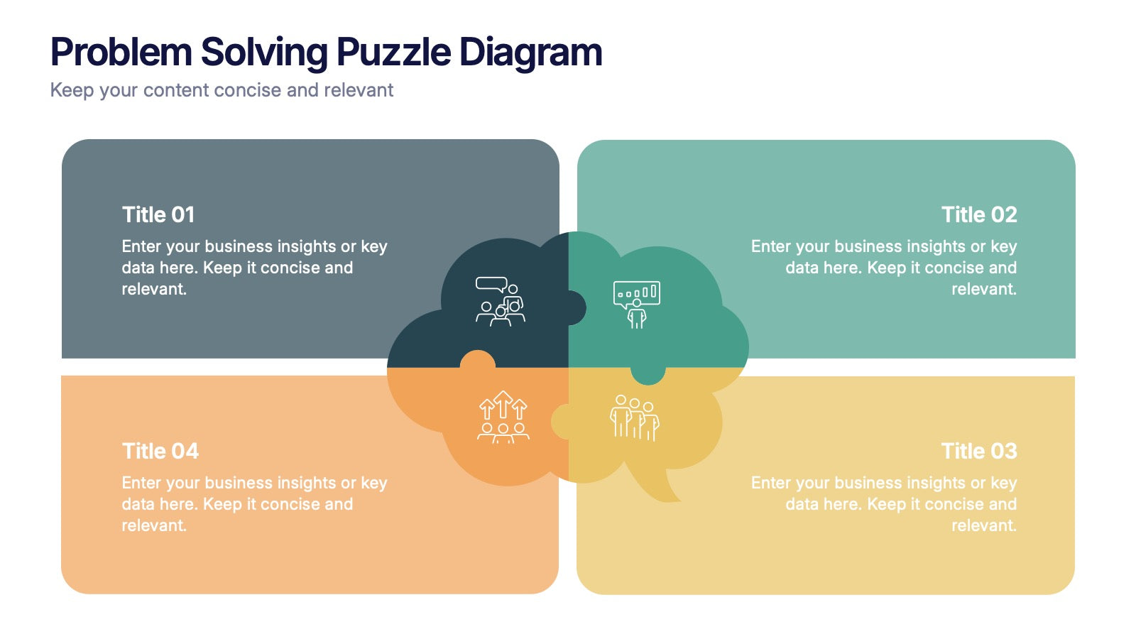Problem Solving Puzzle Diagram Presentation