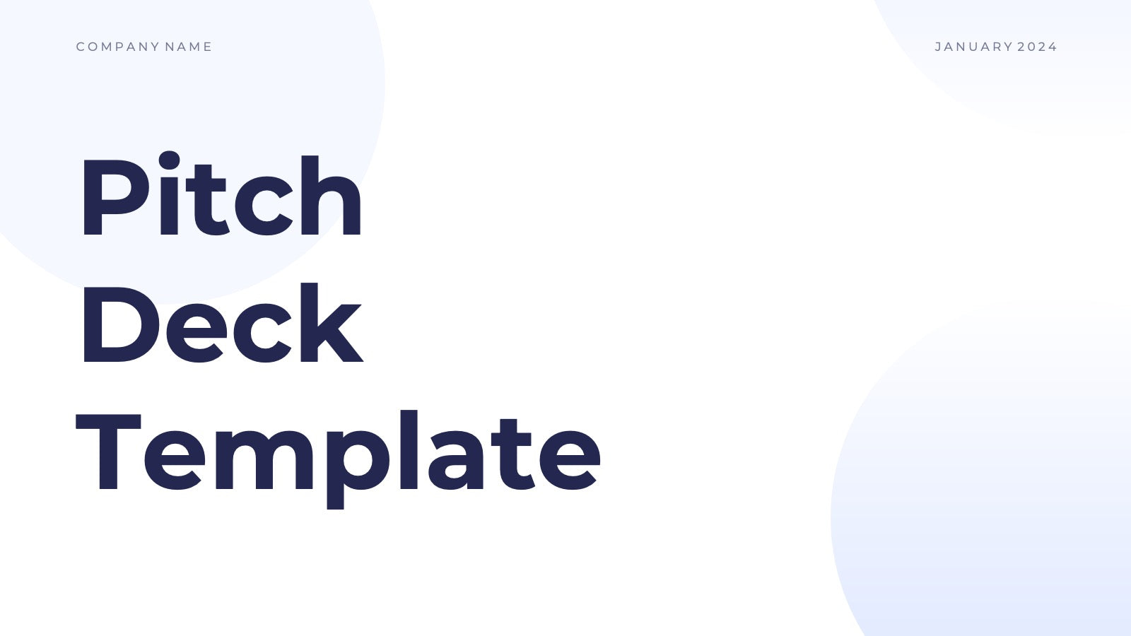 Minimal Pitch Deck Presentation
