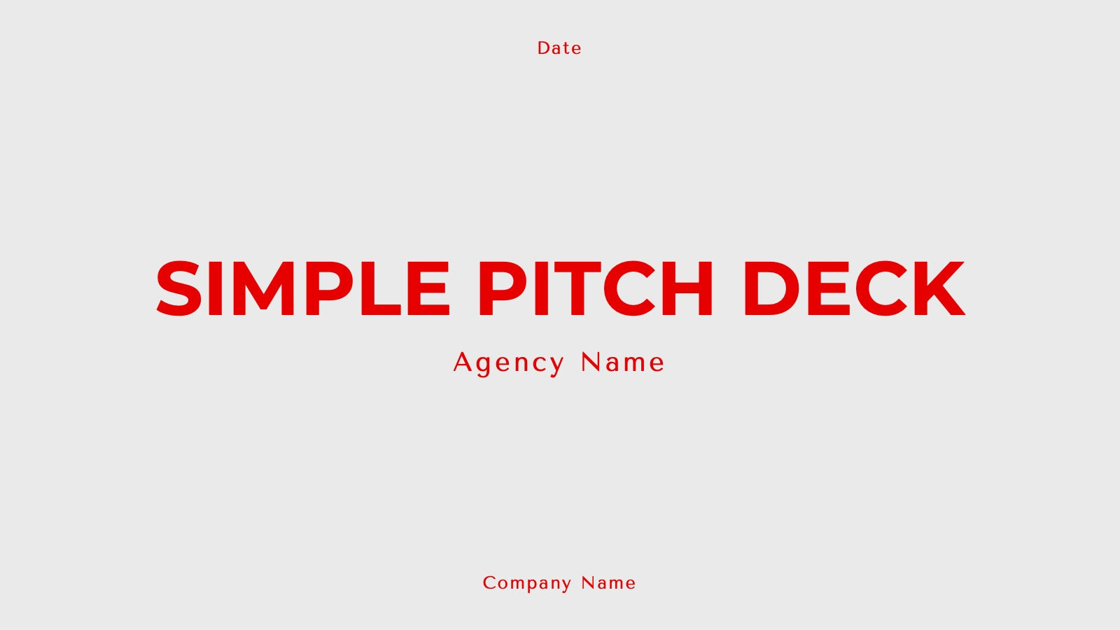 Simple Pitch Deck Presentation