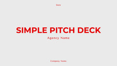 Simple Pitch Deck Presentation