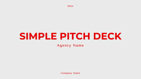 Simple Pitch Deck Presentation