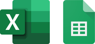 Excel, Google Sheets, Numbers