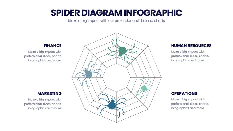 Powerpoint Spider Effect Spider Diagram Infographics for PowerPoint & Slides | Infograpia