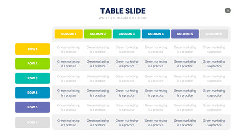 Table Infographics for Data Comparison & Reports