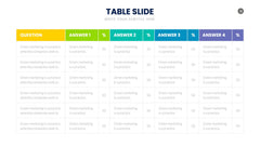 Table Infographics slide 12