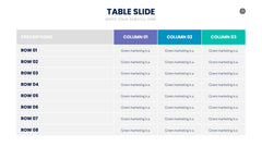 Table Infographics slide 17