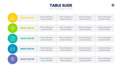 Table Infographics slide 21