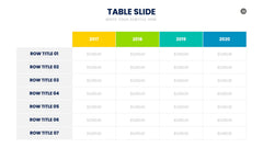 Table Infographics slide 22