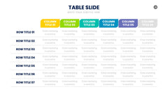 Table Infographics slide 25
