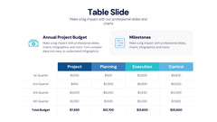 Table Infographics slide 2