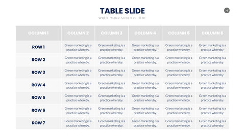Table Infographics for Data Comparison & Reports