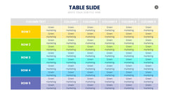 Table Infographics slide 6