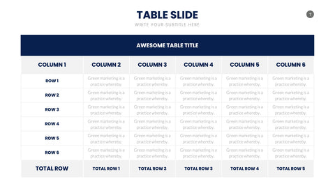 Table Infographics for Data Comparison & Reports