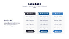 Table Infographics slide 7