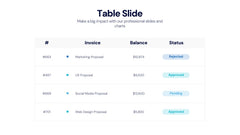 Table Infographics slide 8