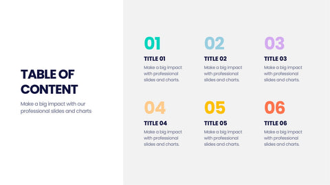 Table of Contents Infographics