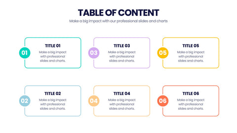 Table of Contents Infographics