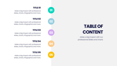 Table of Contents Infographics
