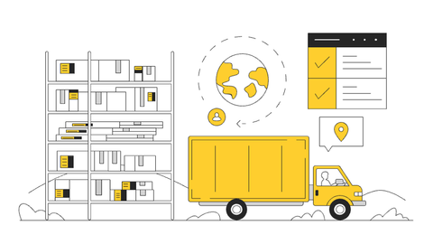 Transportation & Logistics Illustrations Pack