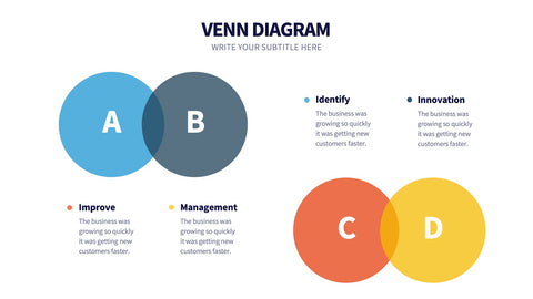 Venn Infographics for Logic & Set Overlap