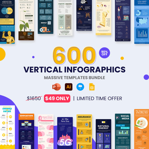 Vertical Infographic Templates Bundle