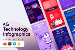 Vertical Infographic Templates Bundle