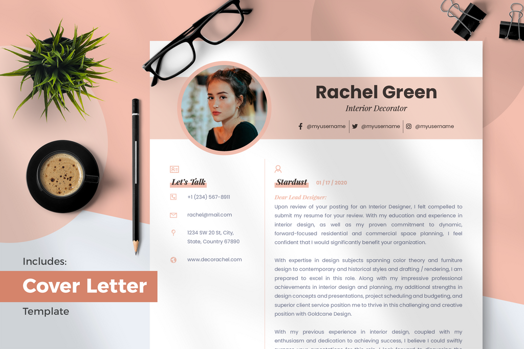 Aria Resume + Cover Letter Template