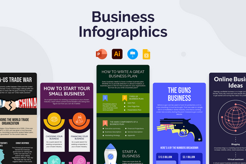 Vertical Infographic Templates Bundle