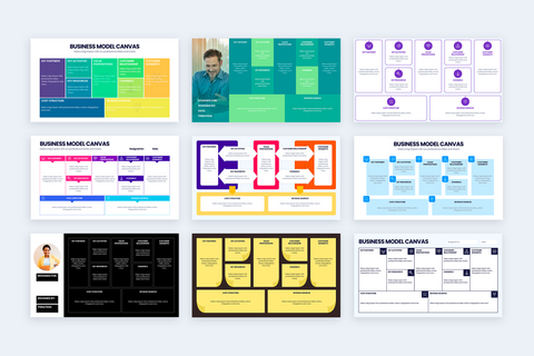 Business Model Canvas Templates for Powerpoint, Keynote, Google Slides