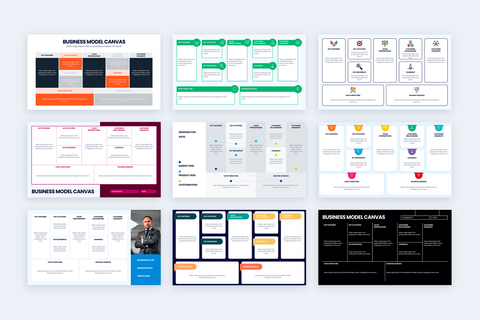 Business Model Canvas Templates for Powerpoint, Keynote, Google Slides
