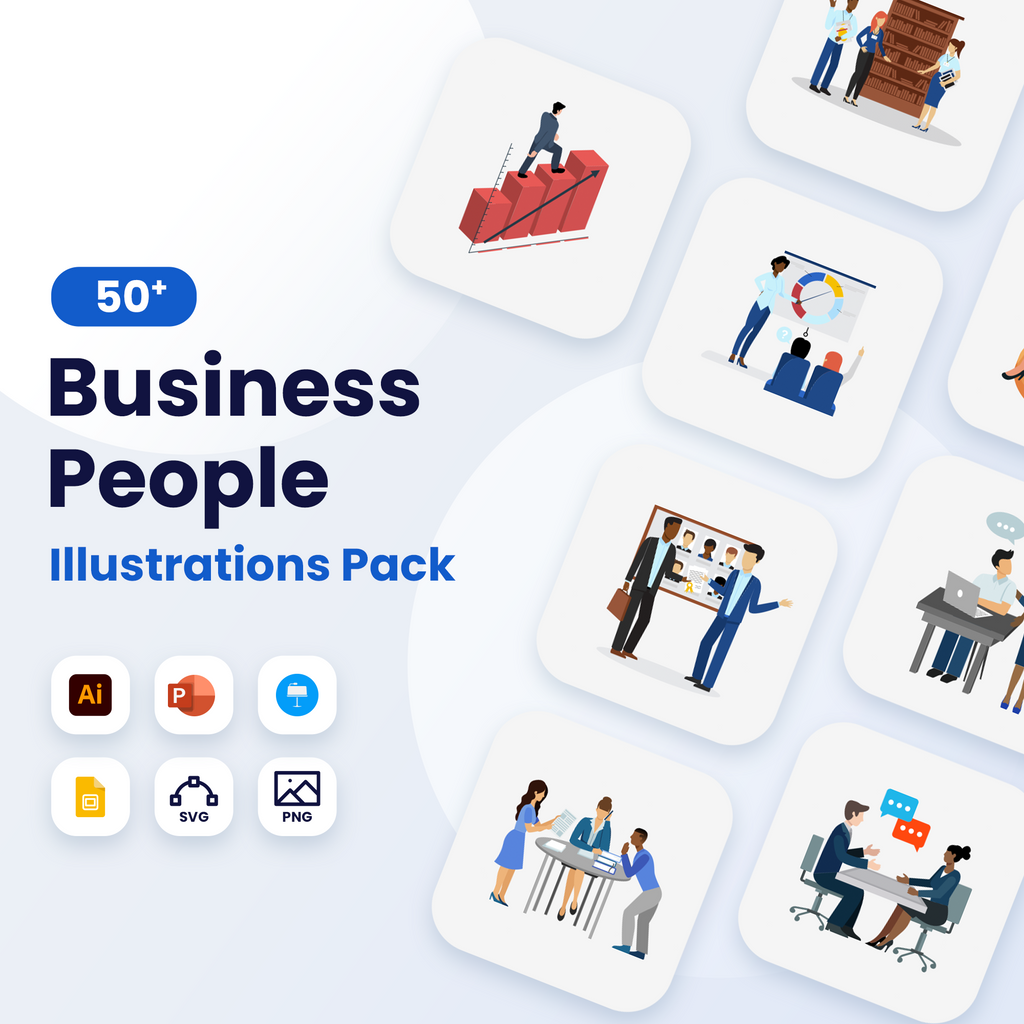 50 Business People Illustrations