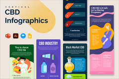 Vertical Infographic Templates Bundle